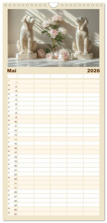 Produktbild: Familienplaner 2026 - Lichtvolle Stillleben mit 5 Spalten (Wandkalender, 21 x 45 cm) CALVENDO
