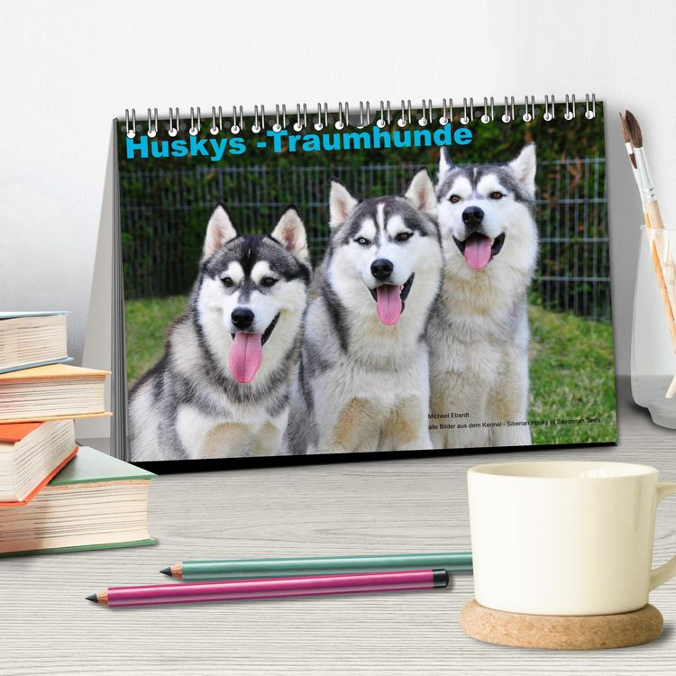 Produktbild: Huskys - Traumhunde (Tischkalender 2026 DIN A5 quer), CALVENDO Monatskalender