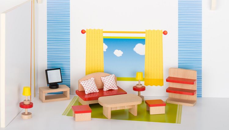 Bild vom Artikel Goki Puppenmöbel Wohnzimmer, Holz vom Autor 