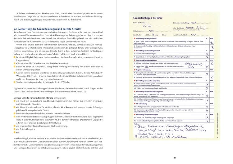 Produktbild: Grenzsteine der Entwicklung nach Michaelis. Manual