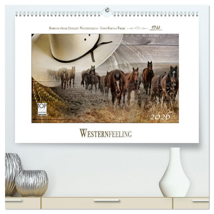 Produktbild: Western-Feeling (hochwertiger Premium Wandkalender 2026 DIN A2 quer), Kunstdruck in Hochglanz