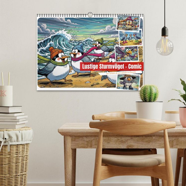 Produktbild: Lustige Sturmv&ouml;gel - Comic (Wandkalender 2027 DIN A3 quer), CALVENDO Monatskalender