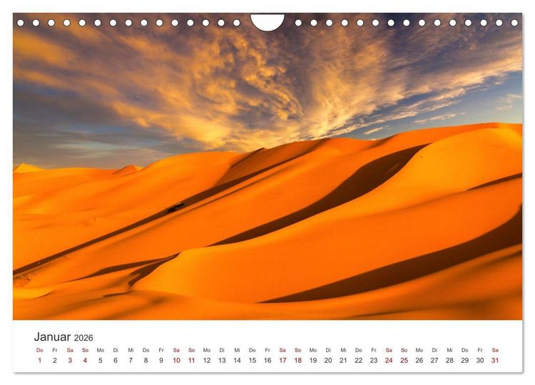 Produktbild: Sahara - Die gr&ouml;&szlig;te Trockenw&uuml;ste der Welt. (Wandkalender 2026 DIN A4 quer), CALVENDO Monatskalender