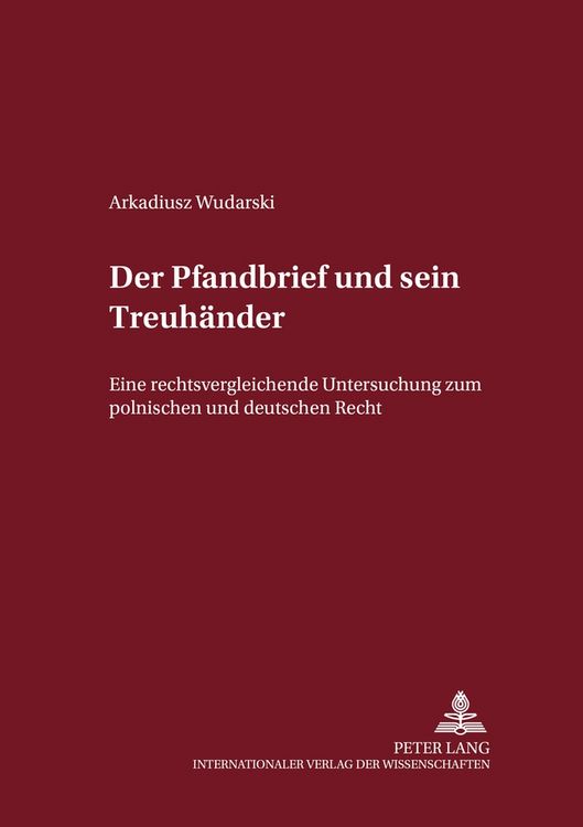 Produktbild: Der Pfandbrief und sein Treuh&auml;nder