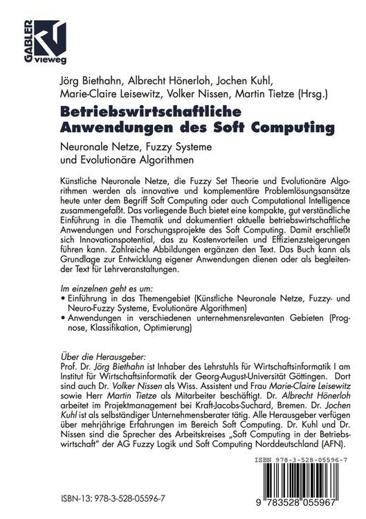 Produktbild: Betriebswirtschaftliche Anwendungen des Soft Computing