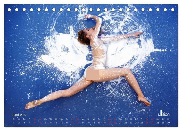Produktbild: Farbspiele &ndash; Akt in Wei&szlig; (Tischkalender 2027 DIN A5 quer), CALVENDO Monatskalender