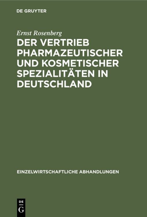 Produktbild: Der Vertrieb pharmazeutischer und kosmetischer Spezialit&auml;ten in Deutschland