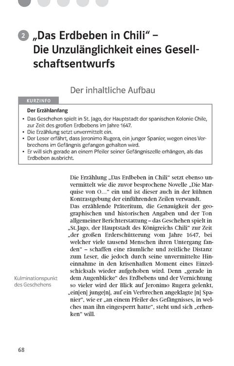 Produktbild: Lekt&uuml;rehilfen Heinrich von Kleist "Die Marquise von O.../Das Erdbeben in Chili"