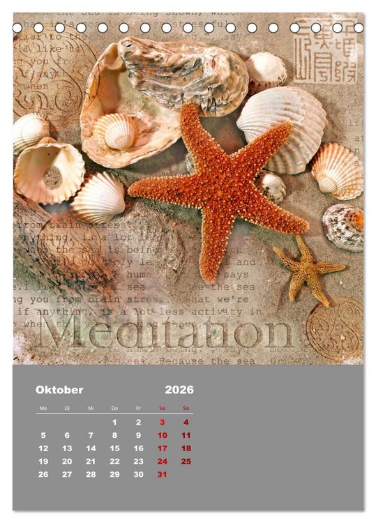 Produktbild: Geschenke vom Meer (Tischkalender 2026 DIN A5 hoch), CALVENDO Monatskalender