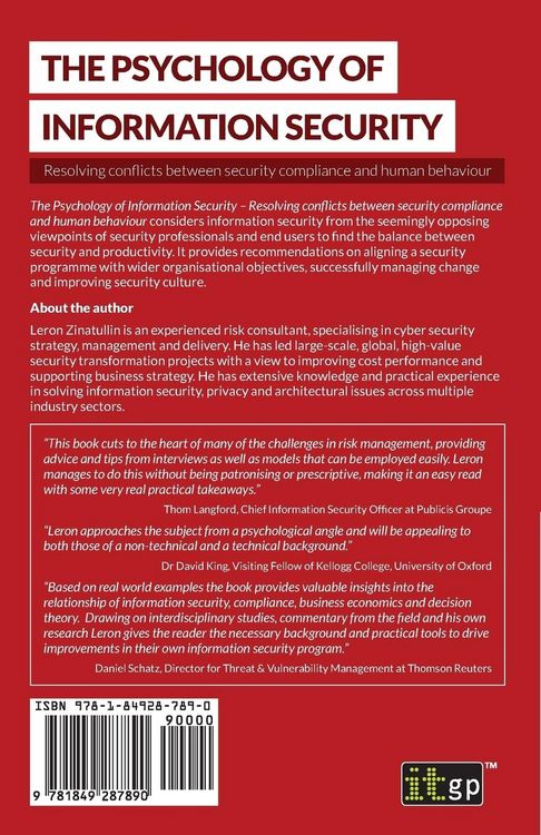 Produktbild: The Psychology of Information Security