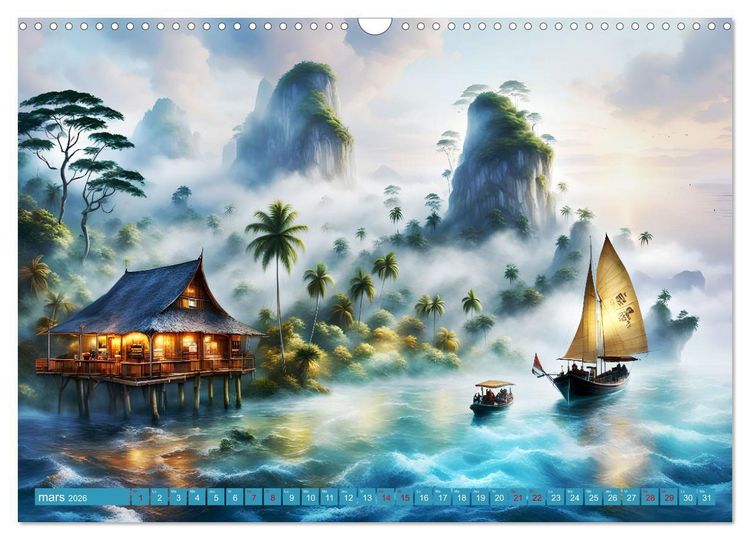 Produktbild: Le paradis de l'archipel (Calendrier mural 2026 DIN A3 vertical), CALVENDO calendrier mensuel