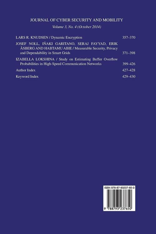 Produktbild: Journal of Cyber Security and Mobility 3-4