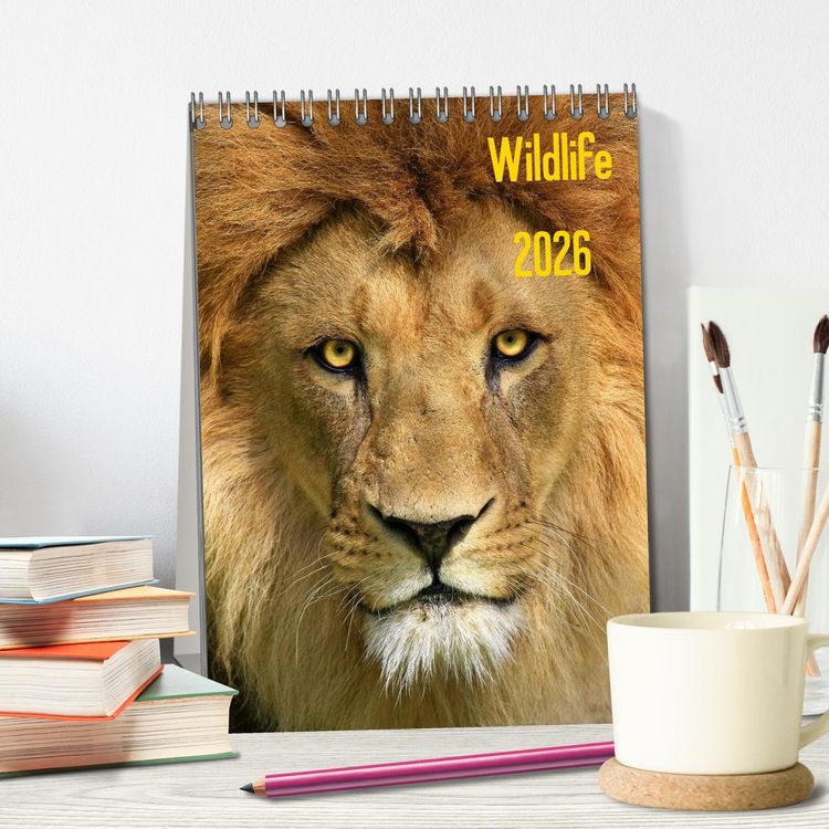 Produktbild: Wildlife 2026 (Tischkalender 2026 DIN A5 hoch), CALVENDO Monatskalender