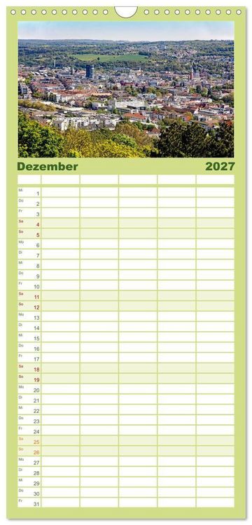 Produktbild: Familienplaner 2027 - So sch&ouml;n ist Pforzheim mit 5 Spalten (Wandkalender, 21 x 45 cm) CALVENDO
