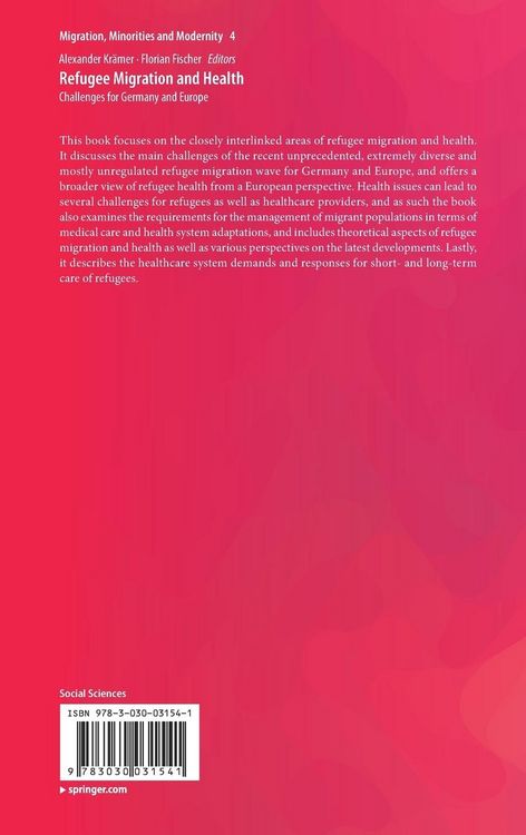 Produktbild: Refugee Migration and Health