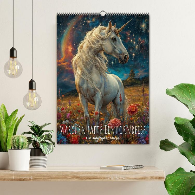 Produktbild: M&auml;rchenhafte Einhornreise - Ein Jahr voller Magie (Wandkalender 2026 DIN A2 hoch), CALVENDO Monatskalender