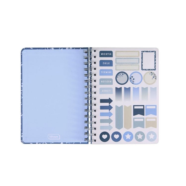 Produktbild: Idena Notizbuch Floral Spiralbindung 78 Blatt 120g/m&sup2; gepunktet