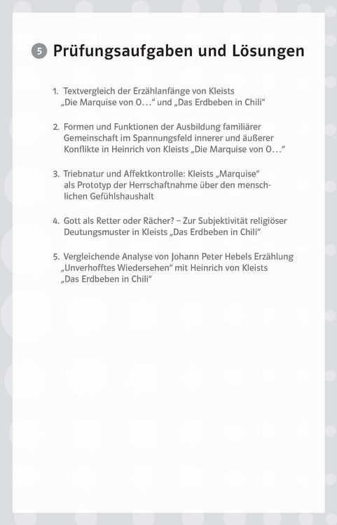 Produktbild: Lekt&uuml;rehilfen Heinrich von Kleist "Die Marquise von O.../Das Erdbeben in Chili"