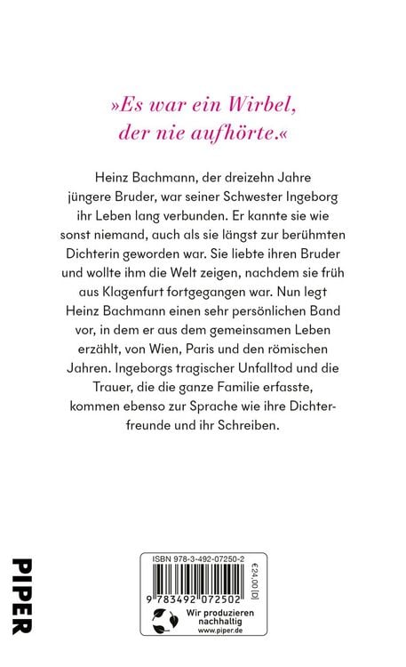 Produktbild: Ingeborg Bachmann, meine Schwester