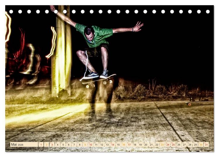 Produktbild: Skateboarding, so cool (Tischkalender 2026 DIN A5 quer), CALVENDO Monatskalender