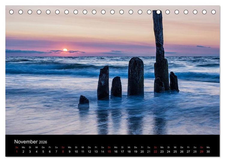 Produktbild: Unterwegs an der K&uuml;ste der Ostsee (Tischkalender 2026 DIN A5 quer), CALVENDO Monatskalender