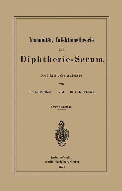 Produktbild: Immunit&auml;t, Infektionstheorie und Diphtherie-Serum