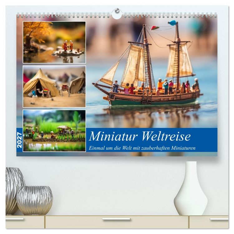 Produktbild: Miniatur Weltreise (hochwertiger Premium Wandkalender 2027 DIN A2 quer), Kunstdruck in Hochglanz