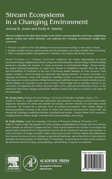 Produktbild: Stream Ecosystems in a Changing Environment