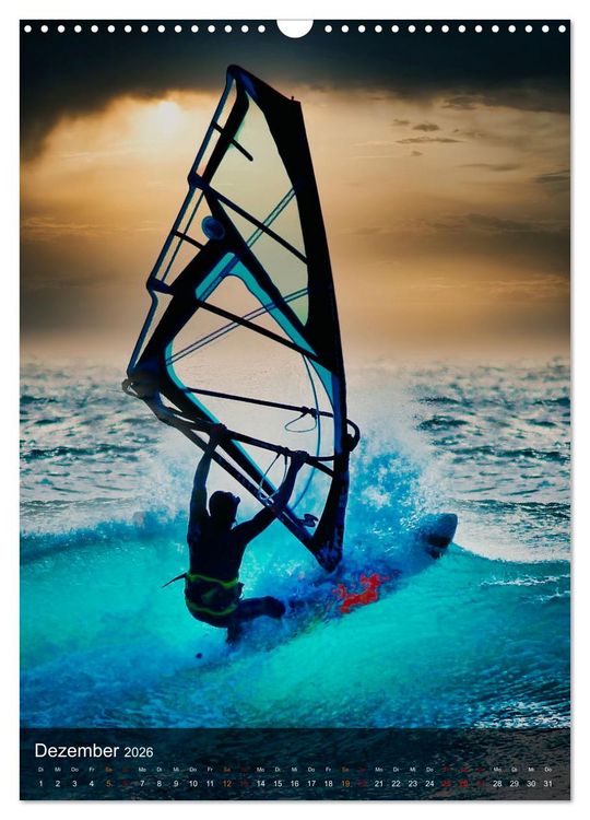 Produktbild: Windsurfing - Wind und Wellen (Wandkalender 2026 DIN A3 hoch), CALVENDO Monatskalender