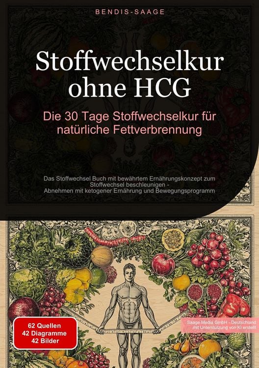 Produktbild: Stoffwechselkur ohne HCG: Die 30 Tage Stoffwechselkur f&uuml;r nat&uuml;rliche Fettverbrennung
