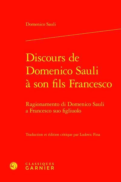 Produktbild: Ragionamento DI Domenico Sauli a Francesco Suo Figliuolo