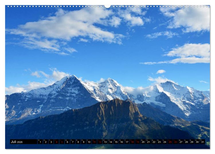 Produktbild: Eiger, M&ouml;nch und Jungfrau 2026 (hochwertiger Premium Wandkalender 2026 DIN A2 quer), Kunstdruck in Hochglanz