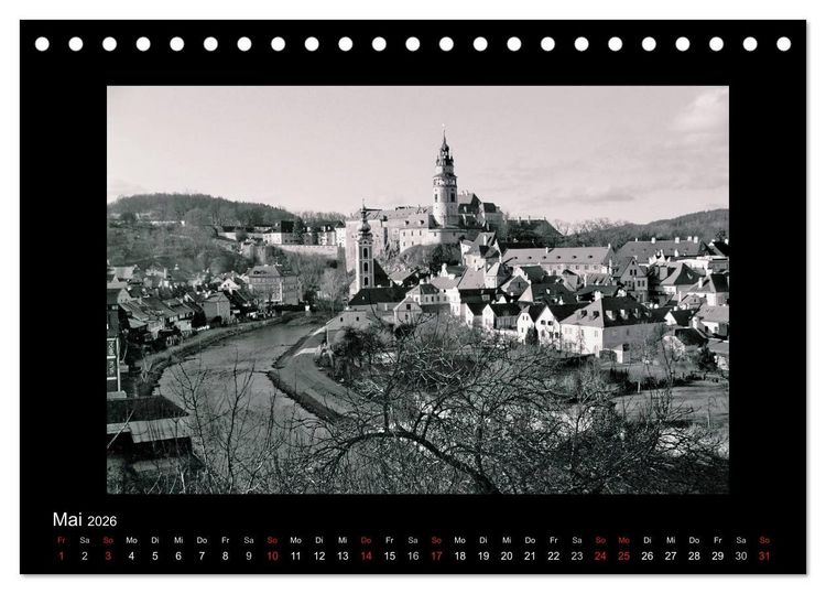 Produktbild: Sch&ouml;nheit an der Moldau - Cesky Krumlov (Tischkalender 2026 DIN A5 quer), CALVENDO Monatskalender