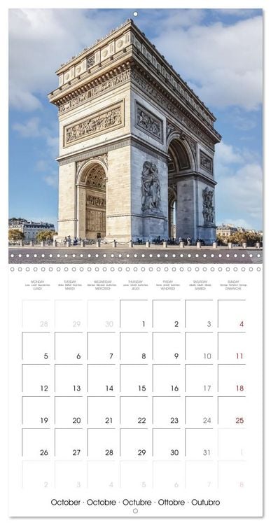 Produktbild: Le Paris romantique (Calendrier mural carr&eacute; 2026 30x30 cm) Calendrier double avec une page pour vos prises de notes