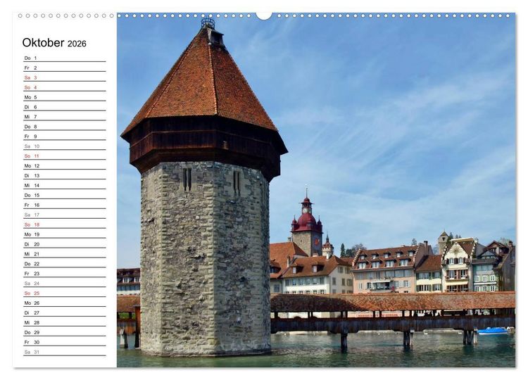 Produktbild: Erleben Sie LUZERN (hochwertiger Premium Wandkalender 2026 DIN A2 quer), Kunstdruck in Hochglanz