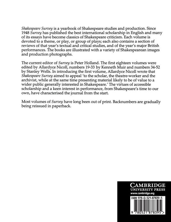 Produktbild: Shakespeare Survey