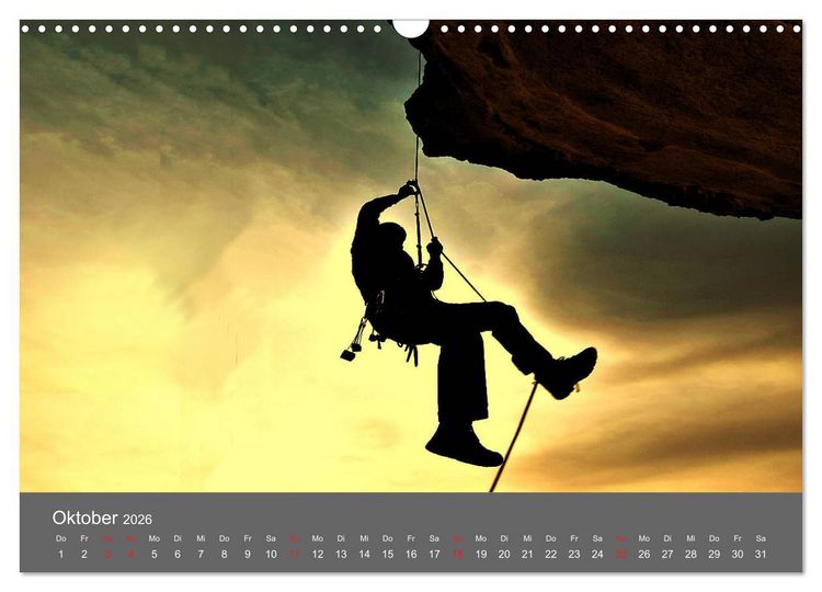 Produktbild: Bergsteigen - Extremsport am Limit (Wandkalender 2026 DIN A3 quer), CALVENDO Monatskalender