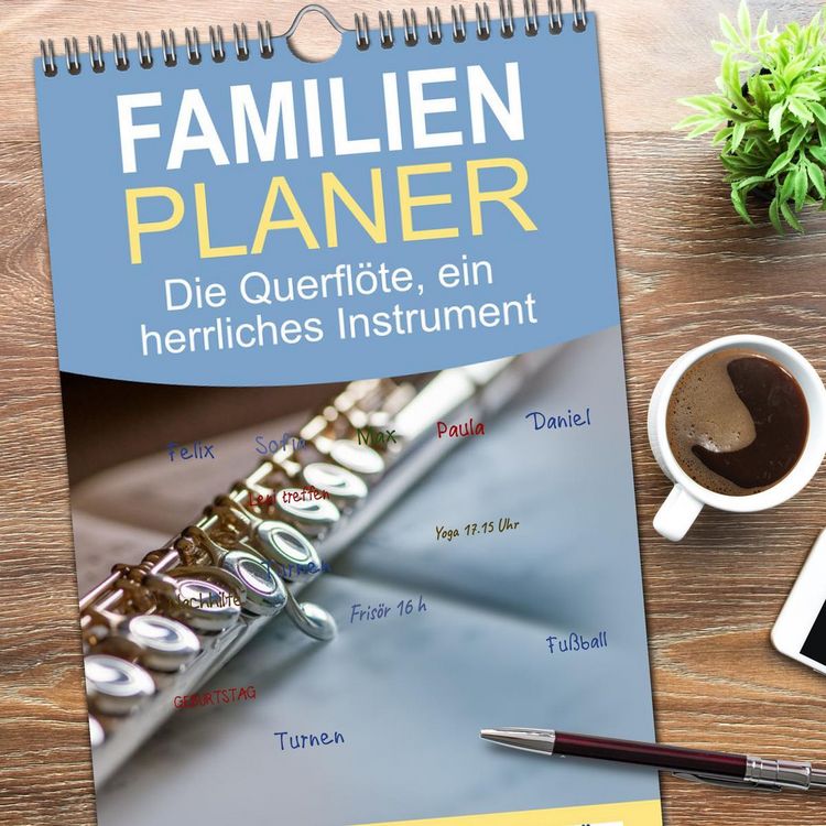 Produktbild: Familienplaner 2026 - Die Querfl&ouml;te, ein herrliches Instrument mit 5 Spalten (Wandkalender, 21 x 45 cm) CALVENDO