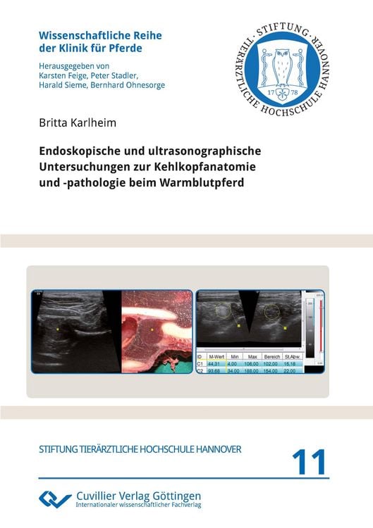 Produktbild: Endoskopische und ultrasonographische Untersuchungen zur Kehlkopfanatomie und -pathologie beim Warmblutpferd