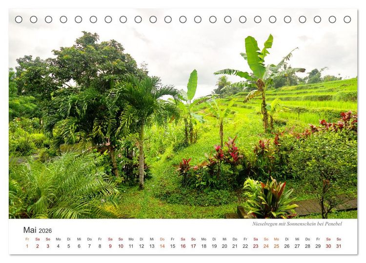 Produktbild: Impressionen einer Reise durch Bali (Tischkalender 2026 DIN A5 quer), CALVENDO Monatskalender