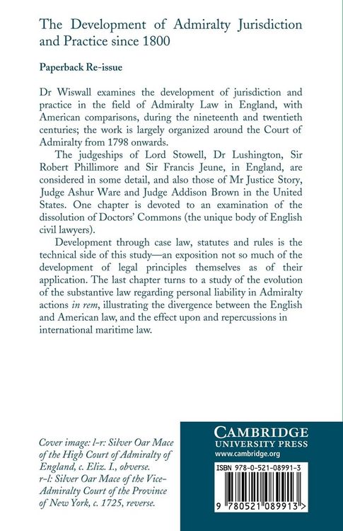 Produktbild: The Development of Admiralty Jurisdiction and Practice Since 1800