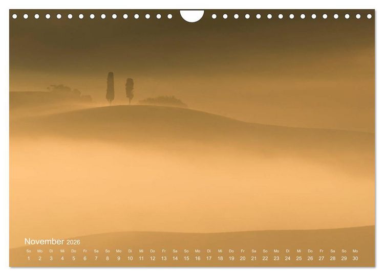 Produktbild: Traumblicke Toskana - Licht, Land, Leben (Wandkalender 2026 DIN A4 quer), CALVENDO Monatskalender