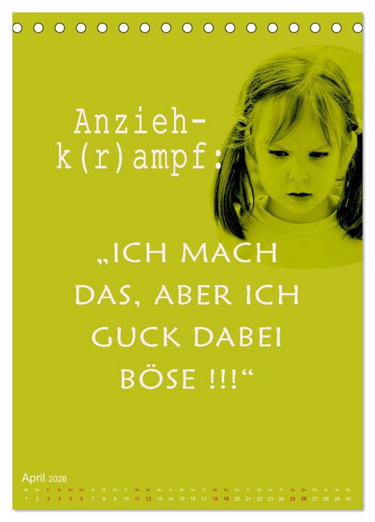 Produktbild: Willkommen im Familienalltag (Tischkalender 2026 DIN A5 hoch), CALVENDO Monatskalender