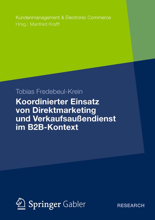 Produktbild: Koordinierter Einsatz von Direktmarketing und Verkaufsau&szlig;endienst im B2B-Kontext