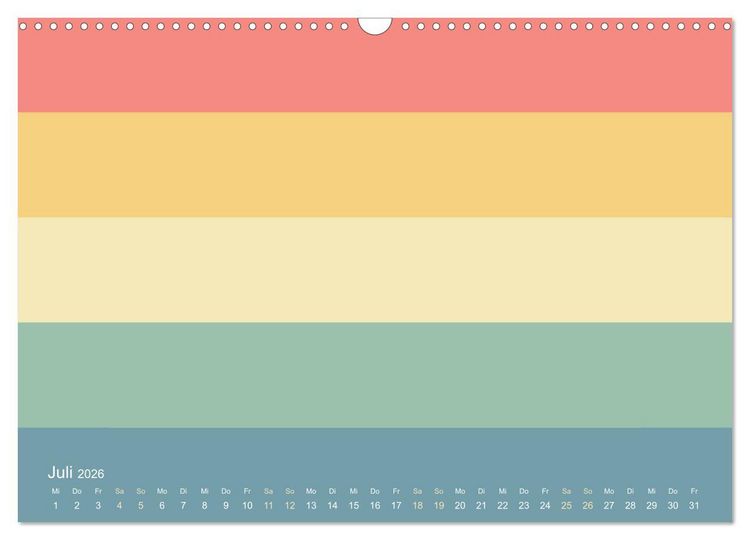 Produktbild: 70er Jahre Bastelkalender - DIY Kreativ-Kalender zum Selbstgestalten (Wandkalender 2026 DIN A3 quer), CALVENDO Monatskalender