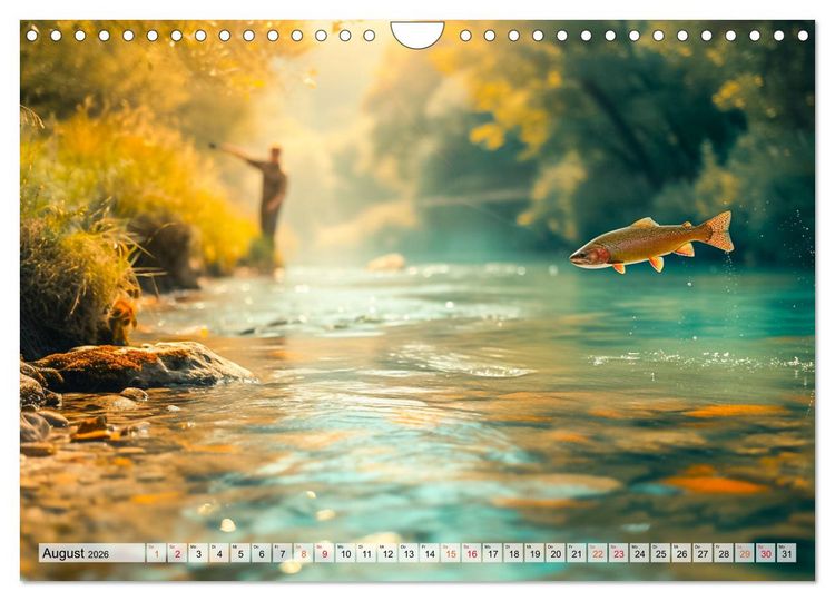 Produktbild: Angeln und Fischen Impressionen (Wandkalender 2026 DIN A4 quer), CALVENDO Monatskalender