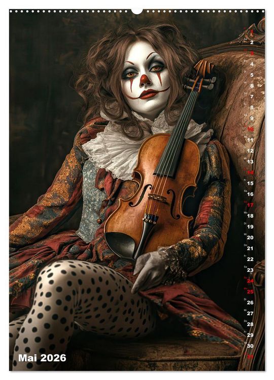 Produktbild: Clowngeschichten - Eine besondere Welt (hochwertiger Premium Wandkalender 2026 DIN A2 hoch), Kunstdruck in Hochglanz