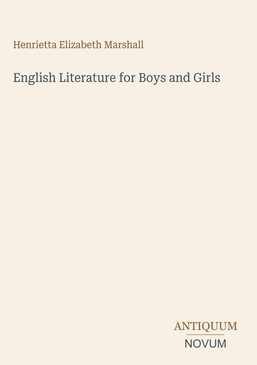 Produktbild: English Literature for Boys and Girls