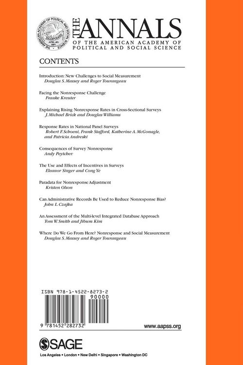Produktbild: The Nonresponse Challenge to Surveys and Statistics