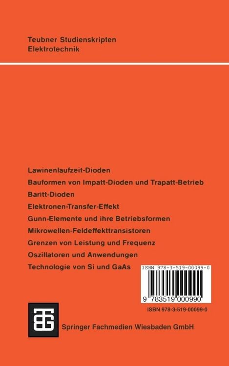 Produktbild: Halbleiterbauelemente der Hochfrequenztechnik